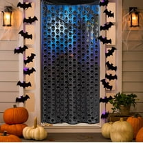 Hometravel Skull Rain Curtain Halloween Decoration, 79x39 Inch Halloween Party Door Curtain, Indoor Decorative Beaded Strands for Doorway and Aisle