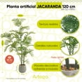 thumbnail image 2 of Planta artificial moderna con maceta decorativa Real Style Jacaranda  de 120cm de alto Artego para hogar sala comercio oficina, 2 of 9
