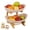Beige, variant on 2 Tier Countertop Fruit Organizer Basket for Kitchen Counter, Natural Bamboo Stand, Tiered Serving Tray Stand for Kitchen Counter Vegetable Snack Bread Party Dessert Display
