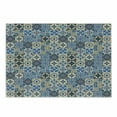 thumbnail image 1 of Moroccan Cutting Board, Tile Pattern with Portuguese Traditional Azulejo Motifs Oriental Curls, Decorative Tempered Glass Cutting and Serving Board, Small Size, Blue White Pale Brown, by Ambesonne, 1 of 1