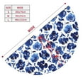 thumbnail image 3 of Yiaed Blue Roses Print Christmas Tree Skirt , Tree SkirtsTree Mat for Christmas Winter Holiday Indoor Decorations-48", 3 of 7