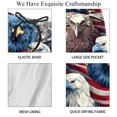 thumbnail image 4 of luoweisi Men's Beach Shorts Quick Dry Swim Trunks with Mesh Lining American Flag and Animals 2XL, 4 of 5