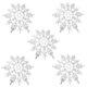 thumbnail image 1 of 5 Piezas De Tamaño Grande, 12 Copos De Nieve Blancos Con Purpurina, Adornos Decorativos Navideños Para Colgar, Decoraciones De Invierno Para Ventanas Y Exteriores., 1 of 7