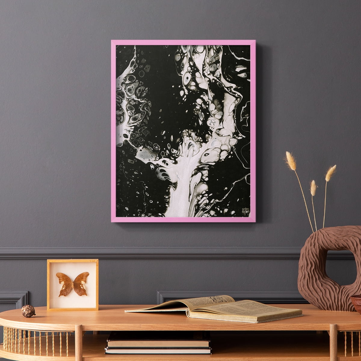 C37 Framed Print in Pink Solid Wood Framed Print No Nail Hanging