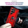 thumbnail image 6 of Decase Compatible with Samsung Galaxy S25 Ultra 2025 Case+1-Pack Tempered Screen Protector,Military Grade Drop Protection Cover with 360° Rotating Kickstand,Heavy Duty Shockproof Phone Case,Red, 6 of 7