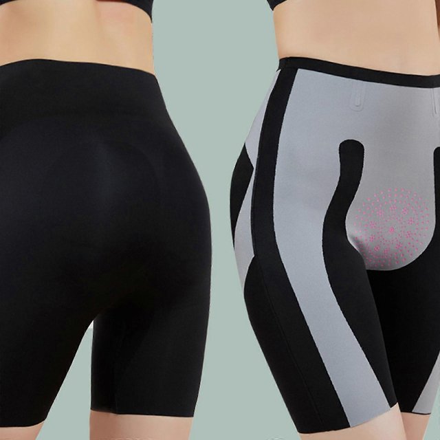 Pantalones de control de abdomen Yashi Moldeador de restauración de fibra Cintura alta Sin costuras XXL Negro