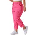 thumbnail image 4 of Agnes Orinda Women's Plus Size Pant Drawstring Elastic Waist Cargo Pants with Pockets 1X Hot Pink, 4 of 6