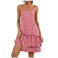 thumbnail image 1 of Robe d'Été Sexy Polka Dot Bretelles Mini Robe, 1 of 3