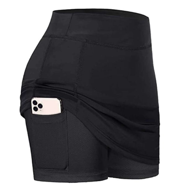 Falda de tenis para mujer Bragas Pantalones de golf deportivos elásticos con bolsillos Adepaton CZYD-ST10-1