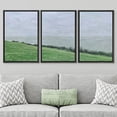 thumbnail image 3 of PixonSign Framed Wall Art Set Country Farmhouse Pasture Field Nature Landscape Patterns Artwork Neutral Minimalism Bohemian Rustic Modern Prints for Home Decor - 16"x24"x3 Panels Black, 3 of 5