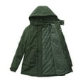 thumbnail image 6 of Windbreaker Jacket Women Plus Size New Women's Solid Color Zipper Pocket Outerwear Waterproof Windproof Outdoors Long Sleeved Hooded Jacket Army Green L, 6 of 9