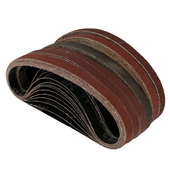 Ikoopy 60Pcs Sanding Belt Set Aluminum Oxide Belt Sander Abrasive Belt Assorted Polishing Sanding Belt Kit 40/60/80/120/150/240 Grit for 1/2x18-Inch Belt Sanders
