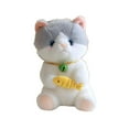 thumbnail image 3 of Cojín de de peluche de 10 pulgadas, decoración de habitación, juguete para dormir, muñeco de Animal, almohada de tiro de dibujos animados para gris Hugo Animales de peluche de gato, 3 of 10