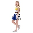 thumbnail image 6 of Halloween Costume Space Ranger Cowgirl Cosplay Outfits Flutter Sleeve Superhero Character Skater Dress for Theme Party,Size 110, 6 of 9