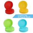 thumbnail image 3 of Plastic Mason Jar Lid Anti-slip Regular Mouth Mason Canning Jars Top Lid Food Storage 24 Pack Assorted Color, 3 of 7