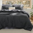 thumbnail image 1 of Juego de ropa de cama Bedsure Bed in a bag, tamaño king, 7 piezas, algodón, 1 of 8