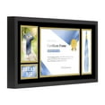 thumbnail image 2 of Melannco 23X12-inch 4-opening Black MDF Wood Document/Diploma Frame, Holds One 8.5X11, One 4X6 and One 2.5X3 Photo, 2 of 6