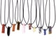 thumbnail image 3 of Collares con colgante de piedra Natural de cristal para mujeres y hombres, cadena de cuerda negra, forma geométrica Irregular, regalo de joyería de fiesta, moda, 3 of 4