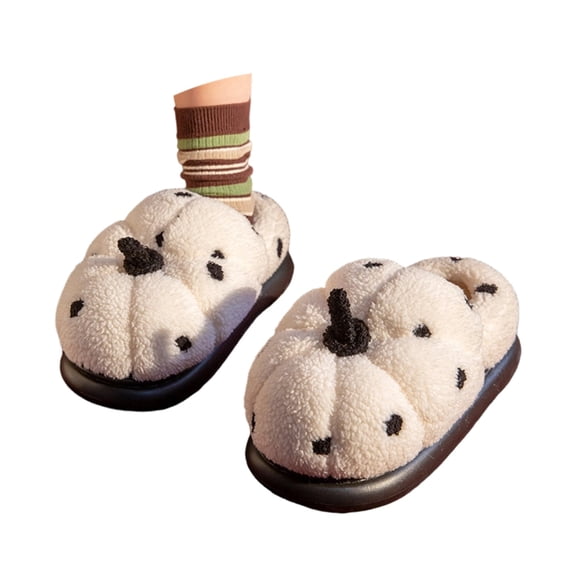 Bibifish Mens Womens Fall Winter Indoor Slippers Closed Back Solid Pumpkin Tone Slip On Slippers Fleece Lined Cozy Home Comfort Winter Slippers
