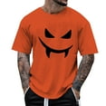 thumbnail image 3 of YDLCAFD Male Print Theme T Shirt Printed Solid Color Short Sleeve Top, 3 of 4
