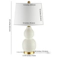 thumbnail image 5 of SAFAVIEH Darsa 25.5 in. H Gourd Table Lamp, White, 5 of 6