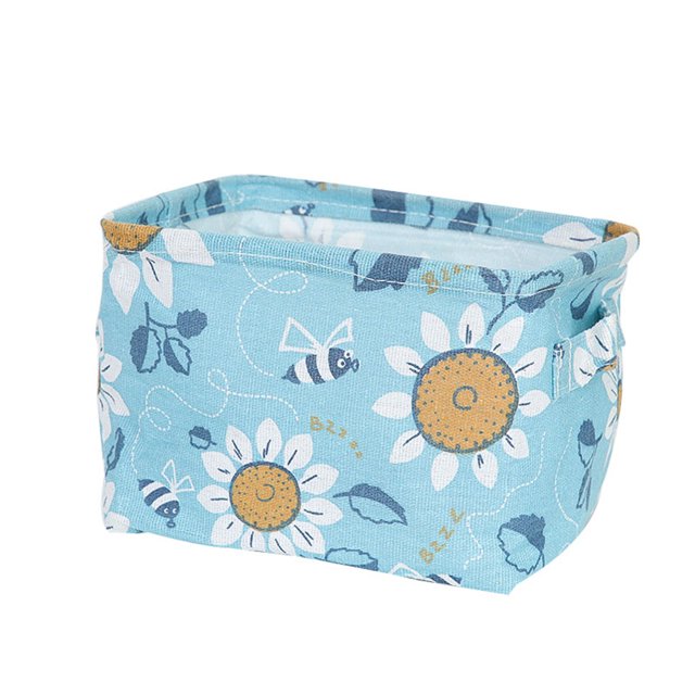 CAROOTU Foldable Canvas Cartoon Storage Box 4 PCS/SET with Cute Print Snack Container
