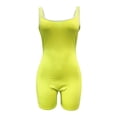 thumbnail image 1 of Baberdicy Combinaisons pour Femmes en Liquidation! T-Shirt Décontracté à Manches Courtes Col en V Ample Jaune, 1 of 5