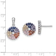 thumbnail image 5 of Sterling Silver Prizma Rhodium-Plated White And Colorful Cz Post Earring Pendant Set - Jbsp, 5 of 5