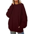 thumbnail image 1 of HNMKIU Chemise à Manches Longues pour Femmes Chandail en Molleton Imprimé Quotidien Chandail Long Imprimé Lettre Col Rond Imprimé Chandail à Capuche Planche à Roulettes pour Femmes Blouse, 1 of 4