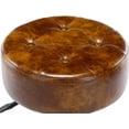 thumbnail image 4 of Wubio Faux Leather Vanity Chair, Swivel Makeup Stool Living Room Chair Upholstered Round Ottoman Stool Chair for Bedroom Entryway-Yellowish Brown Pu, 4 of 7