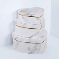 Topbathy Flower Boxes 3Pcs Heart-Shaped White Paper For Valentine S .3X7.9X3.5In