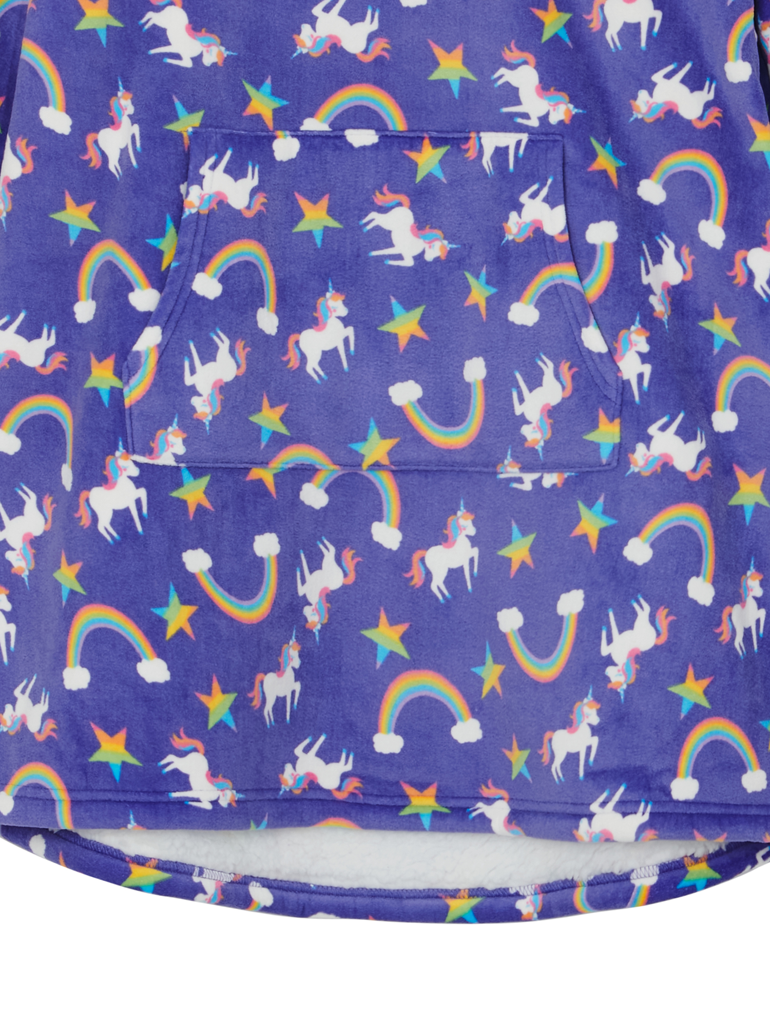 Planet Gold Girls Printed Cozy Sleep Hoodie, One Size