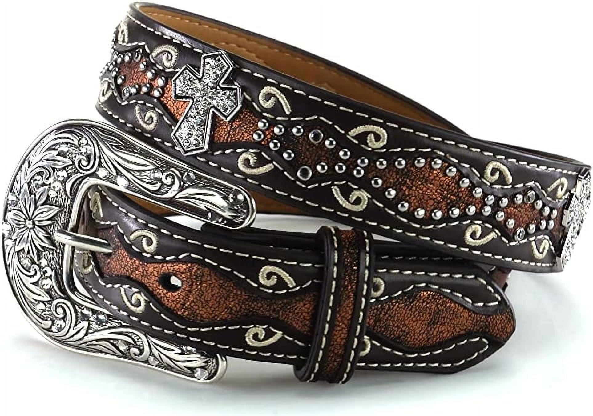 Crocodile Cross Western Belt 28, Brown - Walmart.com