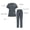 Dark Gray, variant on Scrubs for Men and Women Short Sleeve V Neck Tops and Drawstring Joggers Scrub Set Casual Solid Color Two Piece Sets for Women Workwear M