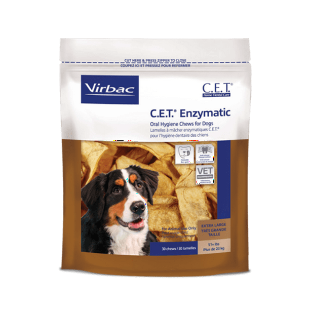 Virbac C.E.T. Enzymatic Oral Hygiene Chews for Extra Large Dogs, 30