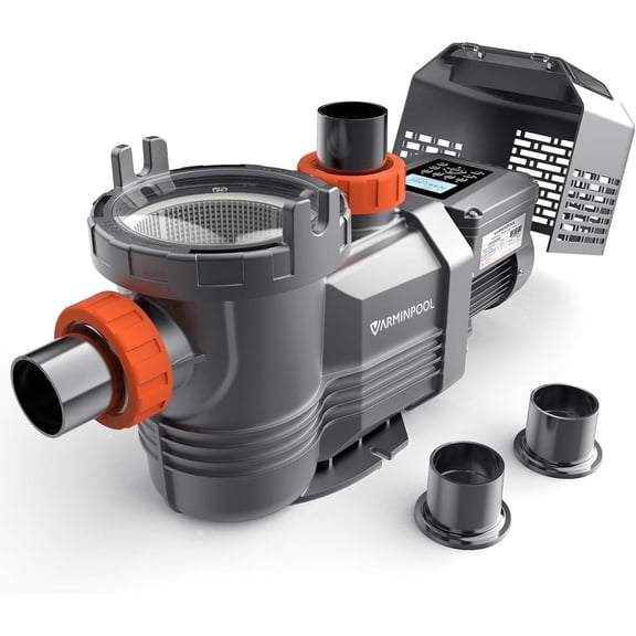 VARMINPOOL 3.0 HP Variable Speed Pool Pumps with 2'' / 2.5'' Adapter Fitting, Self-Primming Above/Inground Pool Pump 11359 GPH with Timer 220-240V