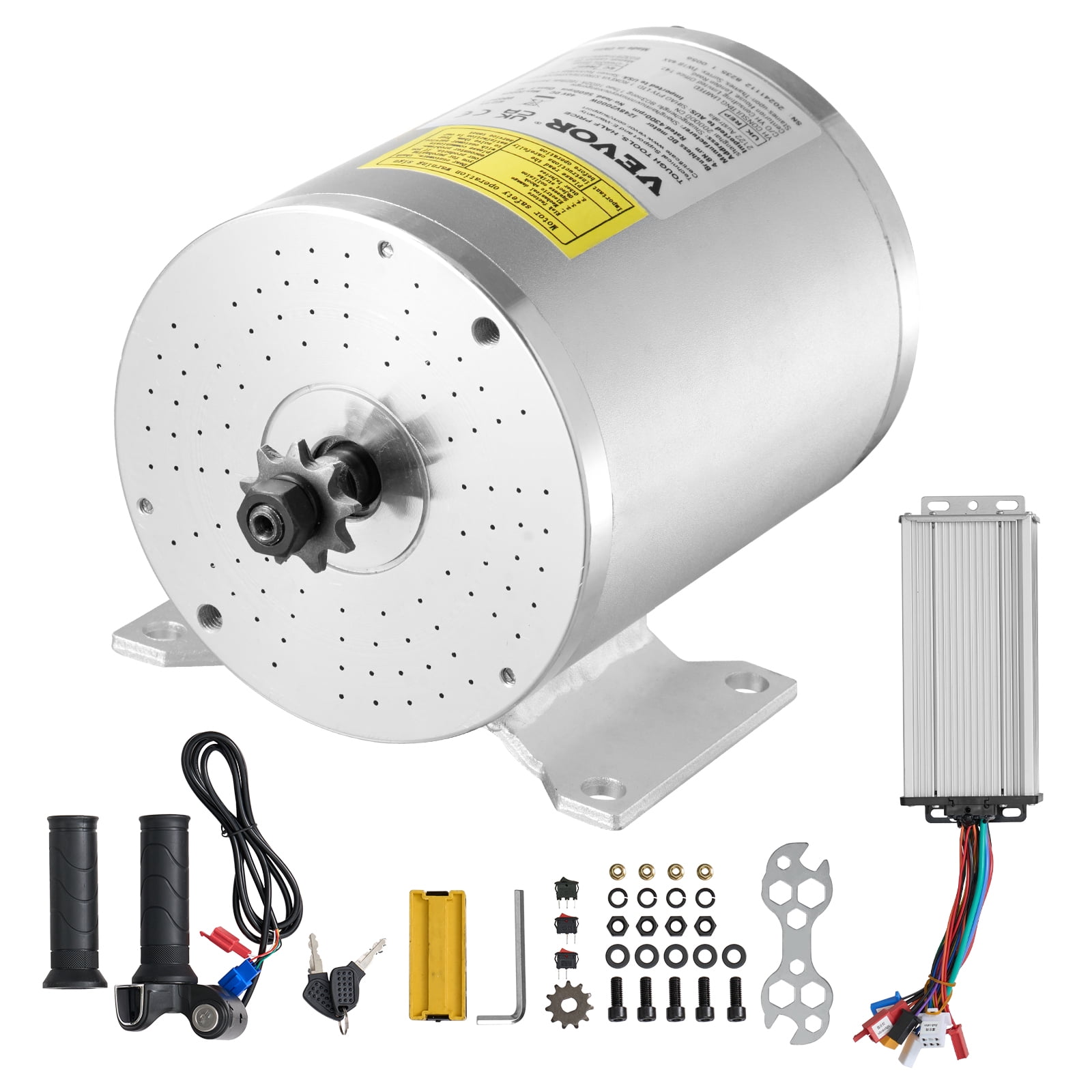 VEVOR 2000W Electric Brushless DC Motor Kit - 48V 4300rpm Motor