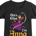 thumbnail image 3 of Disney Frozen 2 - She's Elsa, I'm Anna - Toddler & Youth Girls Short Sleeve Graphic T-Shirt, 3 of 5