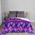 thumbnail image 3 of Tribal Purple Seamless Throw Blanket, Super Soft Anti-Pilling Flannel Bed Blankets, 80"x60", 3 of 8