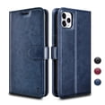 thumbnail image 1 of iPhone 11 Pro Max Case, iPhone 11 Pro Max Case [3 Card Slot] [Kickstand] [Gift Box] Leather Folio Flip Wallet Case [RFID Blocking] for iPhone 11 Pro Max 2019 - Blue, 1 of 8