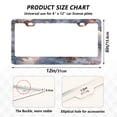 thumbnail image 2 of Aluminum License Plate Frame 2 Pack Car Exterior Accessory Car Tag Holder for Front Rear Plates Cars Decor Snowman Pine Branch, 2 of 7