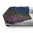 thumbnail image 3 of Landscape Soft Flannel Fleece Throw Blanket, Floral Mountians Nature Outdoory at Sunset, Cozy Plush for Indoor and Outdoor Use, 70" x 90", Multicolor, by Ambesonne, 3 of 6