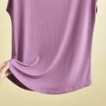 thumbnail image 4 of Hvogkswy Plus Size Pajamas for Women Solid V Neck Short Sleeve Sleepwear T-Shirt Thin Breathable Loose Casual Home Tops, 4 of 5