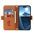 thumbnail image 3 of For Iphone 16 Plus Cross Texture Crossbody Lanyard Leather Phone Case(Brown), iPhone 13 Pro Max, 3 of 7