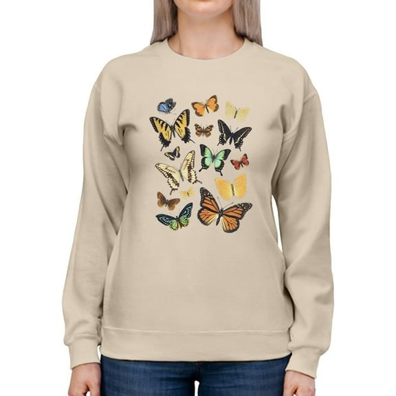 Collected Flutter Iii Sweatshirt Women -Victoria Barnes Designs, Female 4X-Large
