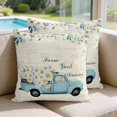 thumbnail image 2 of Pillow Covers 20x20 Set of 2, Spring Daisy Square Throw Pillow Covers for Couch/Sofa/Living Room, White Flowers Blue Country Car Rustic Botanical Decorative Soft Pillowcases for Couch Throw Pillows, 2 of 9