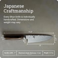 thumbnail image 4 of Shun Premier 6" Chef's Knife, Handcrafted Japanese Kitchen Knife for Professional and Home Chefs, VG-MAX Core with Damascus Stainless Steel Cladding, Pakkawood Handle, 4 of 7