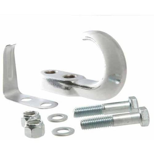 CURT 22401 BoltOn Chrome Steel Tow Hook with Spring Clip, 10,000 lbs