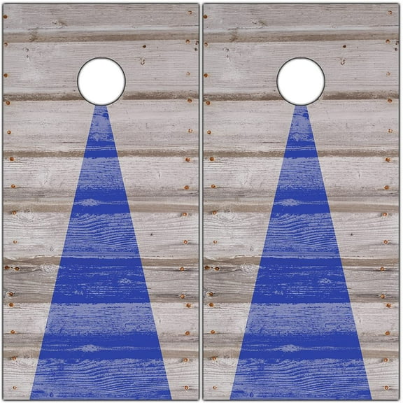 Cornhole Board Wraps and Decals Cornhole Wraps for Boards Set of 2 Corn Hole Decal, Skins Professional Vinyl Cornhole Decal for Boards Covers Sticker Cornhole Vinyl Wraps (Blue Arrow Corn Hole Wrap)
