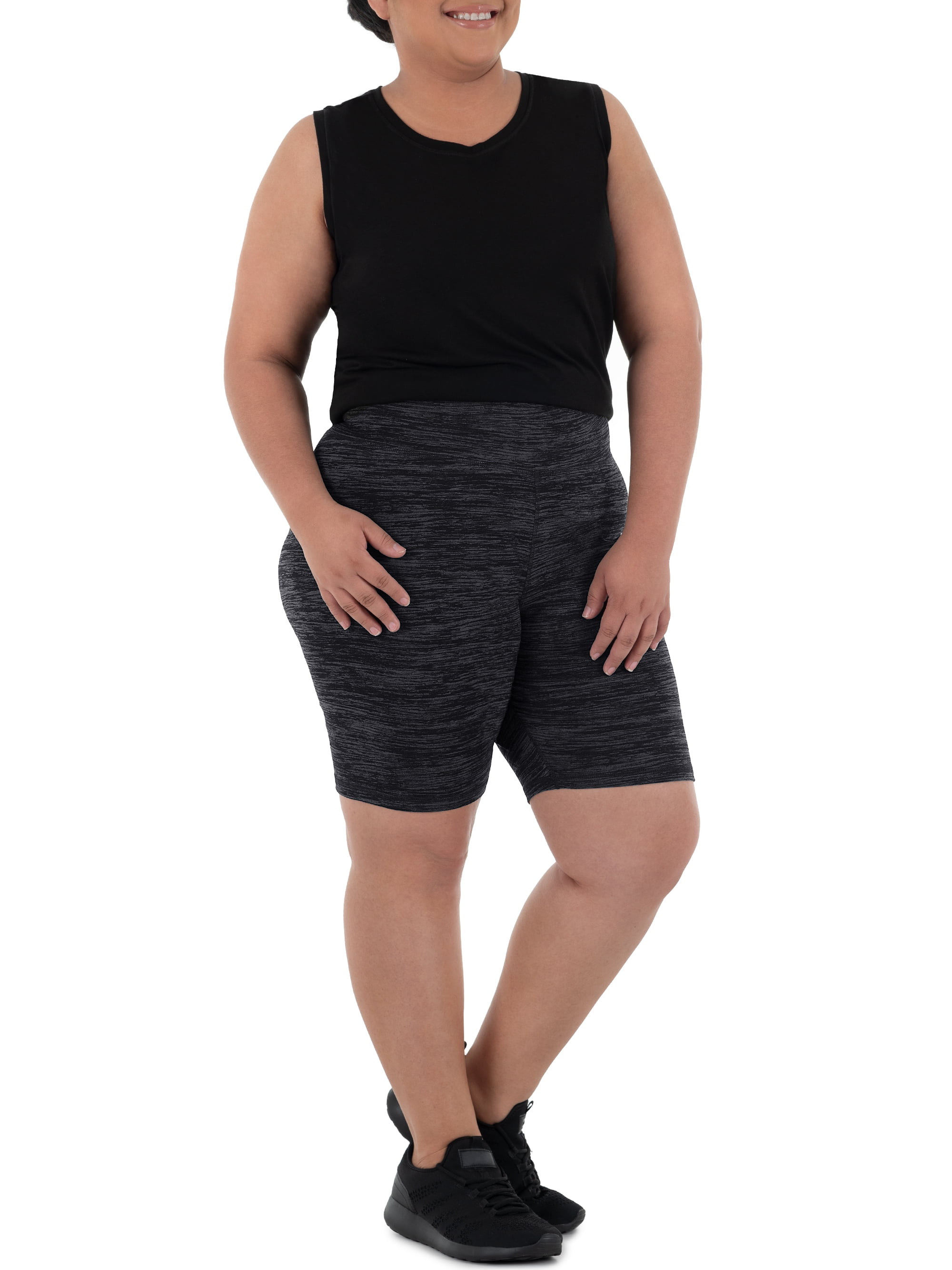 Athletic Works Women's Plus Printed Core Active Bike Short